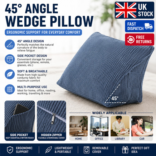 Triangle reading pillow back - triangle,