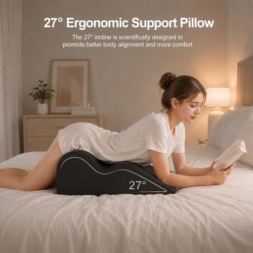 Memory foam wedge - pillow, grey