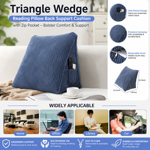 Triangle wedge reading pillow - wedge,