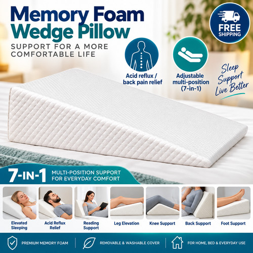 Bed wedge pillow acid reflux - pillow,